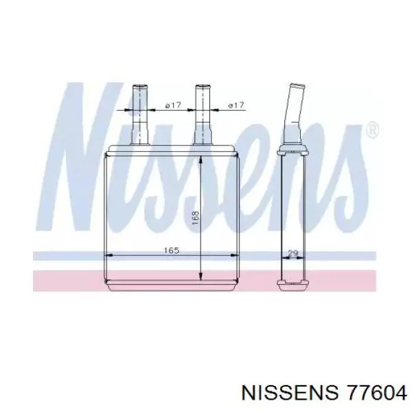 77604 Nissens радіатор пічки (обігрівача)