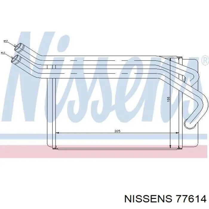 77614 Nissens радіатор пічки (обігрівача)