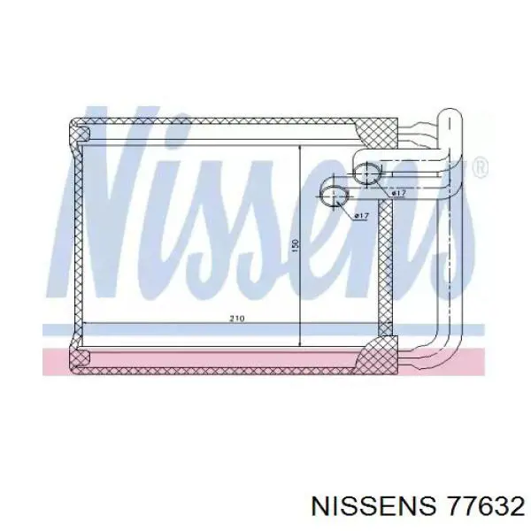 Радіатор пічки (обігрівача) Nissens 77632 ціна, від 72.58 USD