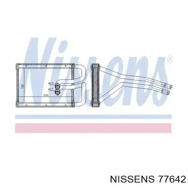 Радіатор пічки (обігрівача) Nissens 77642 ціна, від 52.86 USD