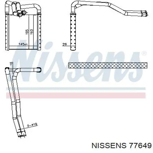 350218508000 Magneti Marelli Радіатор опалювача салону