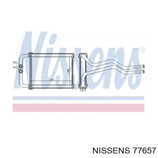 77657 Nissens радіатор пічки (обігрівача)