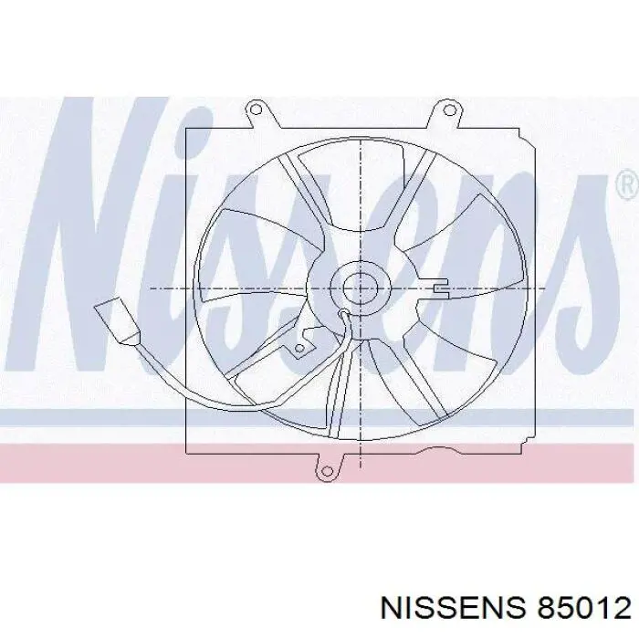 85012 Nissens дифузор радіатора охолодження, в зборі з двигуном і крильчаткою