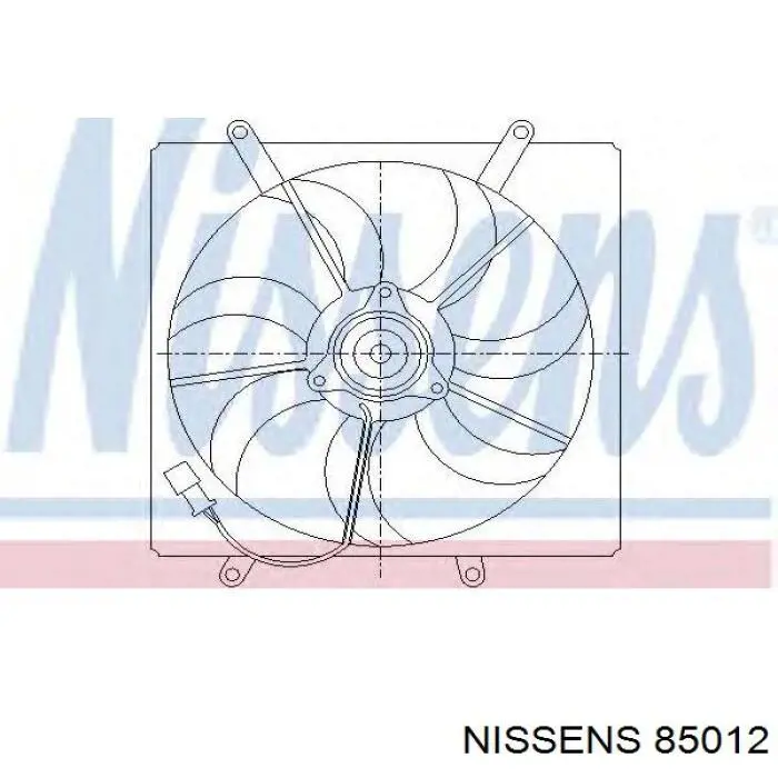 Дифузор радіатора охолодження, в зборі з двигуном і крильчаткою Nissens 85012 ціна, від 83.30 USD