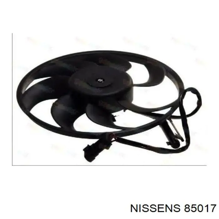 85017 Nissens дифузор радіатора охолодження, в зборі з двигуном і крильчаткою