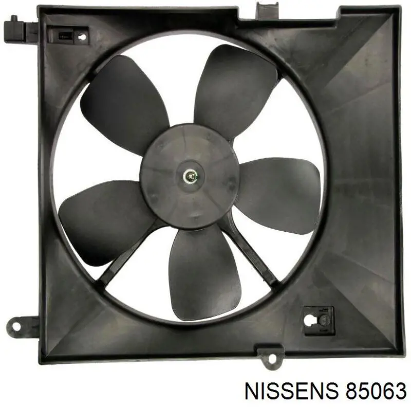 85063 Nissens дифузор радіатора охолодження, в зборі з двигуном і крильчаткою