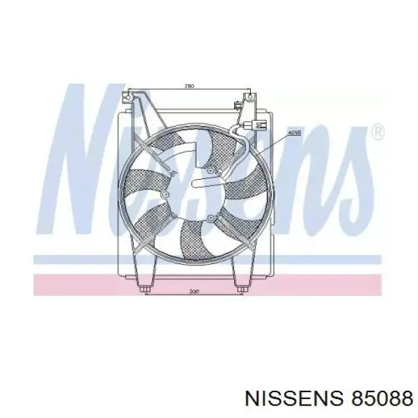 Купити 85088 Nissens Електровентилятор кондиціонера в зборі (двигун + крильчатка)