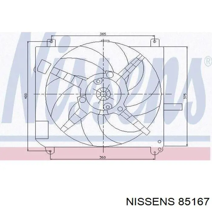 Дифузор радіатора охолодження, в зборі з двигуном і крильчаткою Nissens 85167 ціна, від 167.13 USD