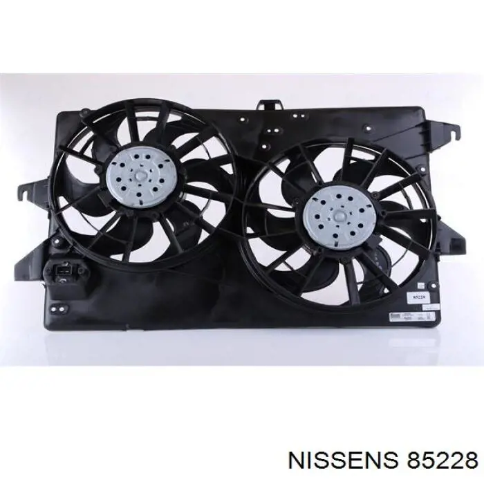 85228 Nissens дифузор радіатора охолодження, в зборі з двигуном і крильчаткою