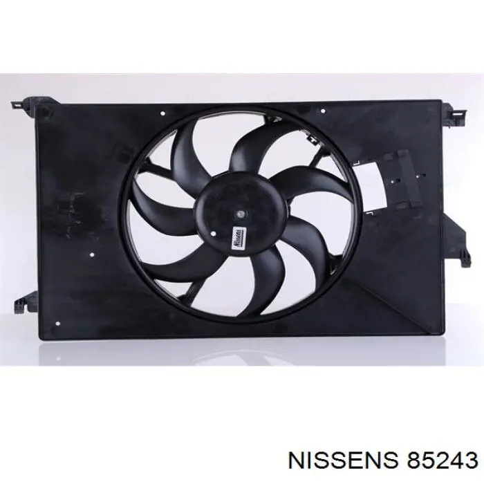 85243 Nissens дифузор радіатора охолодження, в зборі з двигуном і крильчаткою
