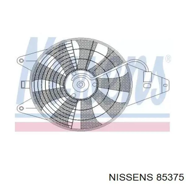 Дифузор радіатора кондиціонера, в зборі з крильчаткою і двигуном Nissens 85375 ціна, від 38.01 USD