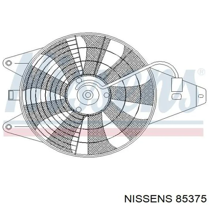 85375 Nissens дифузор радіатора кондиціонера, в зборі з крильчаткою і двигуном