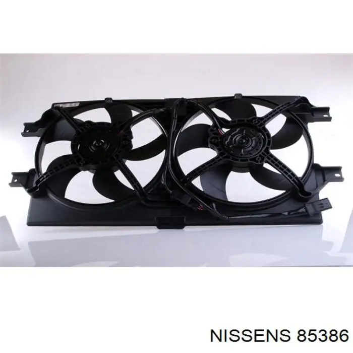 85386 Nissens дифузор радіатора охолодження, в зборі з двигуном і крильчаткою