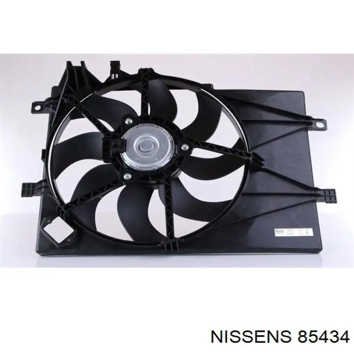 85434 Nissens дифузор радіатора охолодження, в зборі з двигуном і крильчаткою