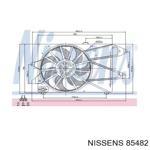 Вентилятор радіатора Ford 1312596 ціна, від 123.97 USD