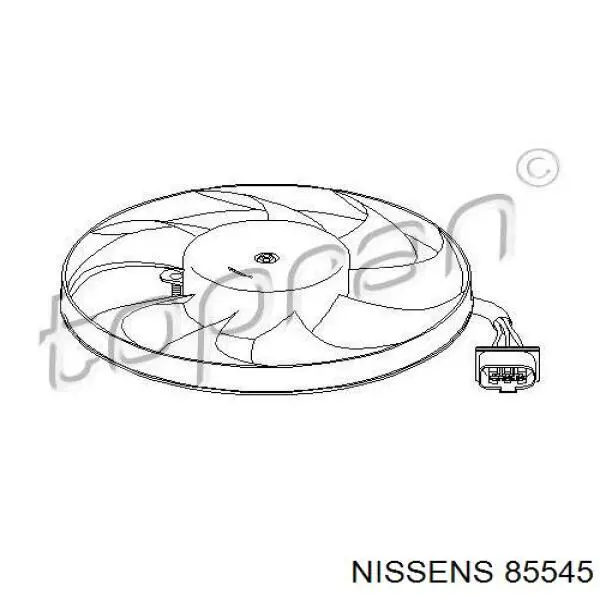 Вентилятор/крильчатка радіатора охолодження Nissens 85545 ціна, від 38.84 USD
