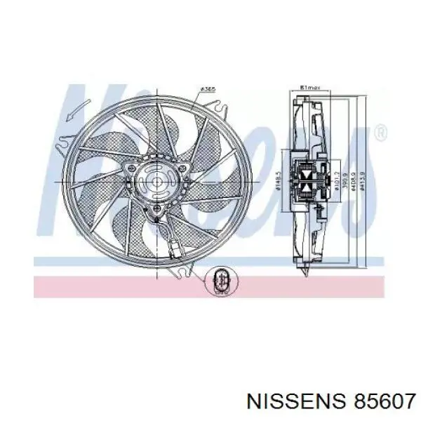 85607 Nissens Електровентилятор радіатора
