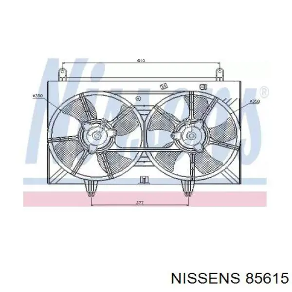85615 Nissens електровентилятор охолодження в зборі (двигун + крильчатка)