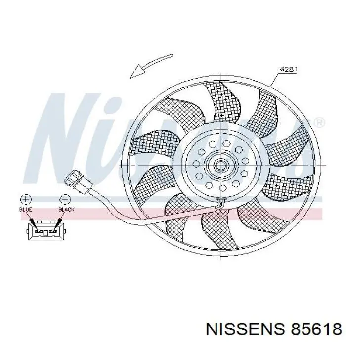 85618 Nissens Вентилятор / крильчатка радіатора охолодження