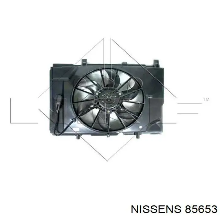 85653 Nissens дифузор радіатора охолодження, в зборі з двигуном і крильчаткою