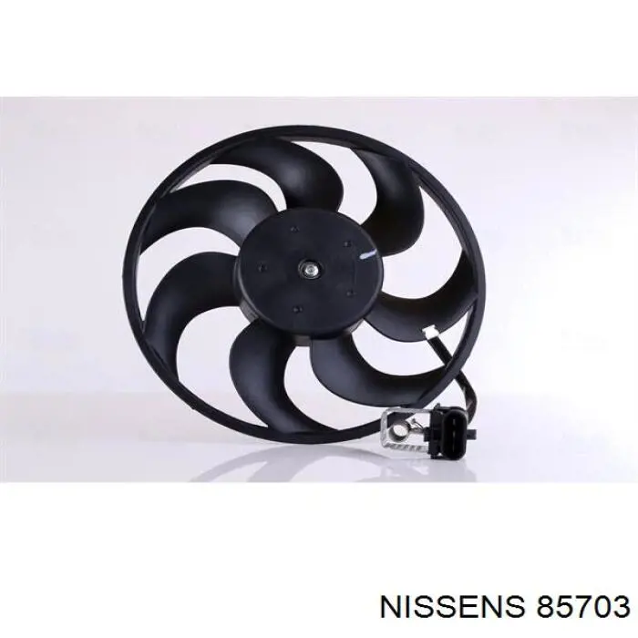 85703 Nissens дифузор радіатора охолодження, в зборі з двигуном і крильчаткою