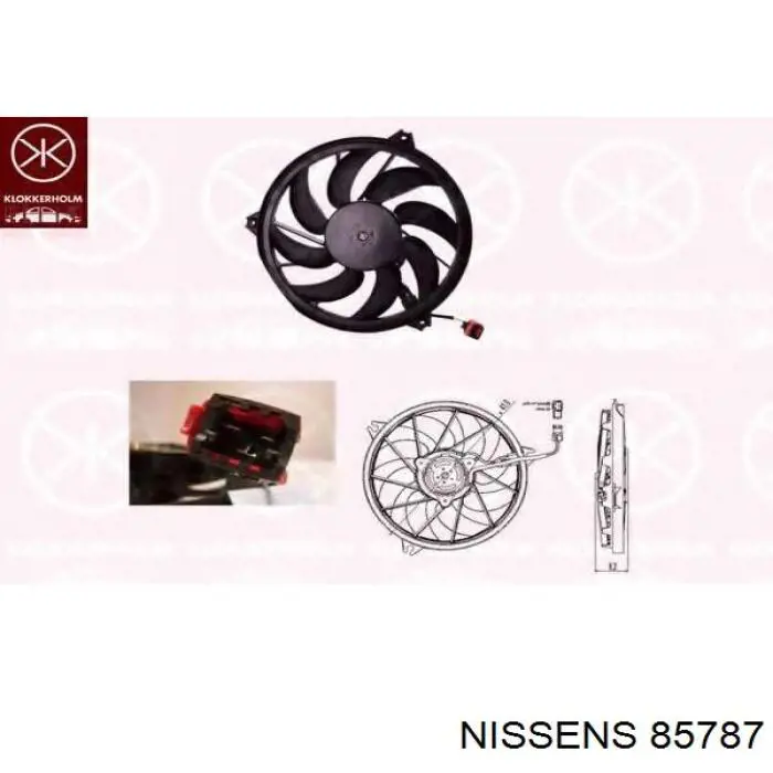 Купити 85787 Nissens Електровентилятор охолодження в зборі (двигун + крильчатка)