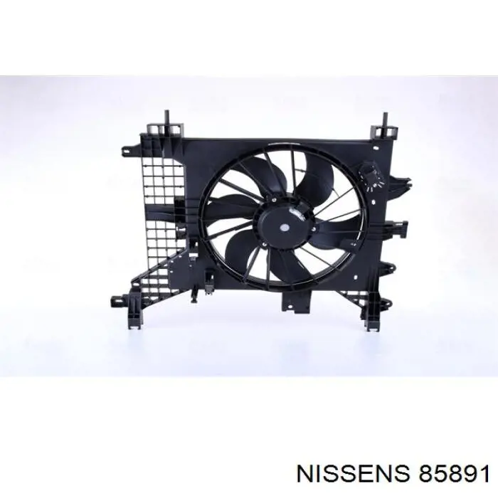 85891 Nissens дифузор радіатора охолодження, в зборі з двигуном і крильчаткою