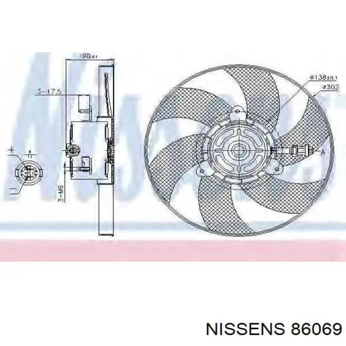 Вискомуфта вентилятора 86069 Nissens