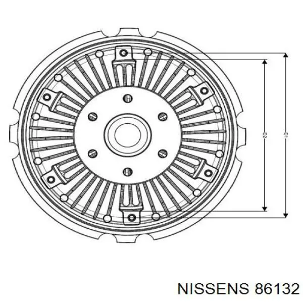 Муфта вентилятора охолодження Nissens 86132