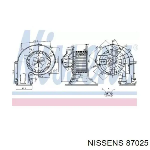 87025 Nissens Електромотор пічки