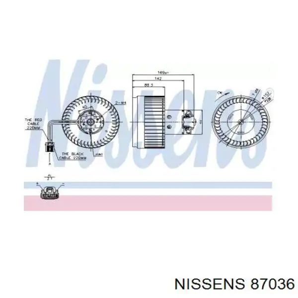 Двигун вентилятора пічки (обігрівача салону) Nissens 87036 ціна, від 71.73 USD