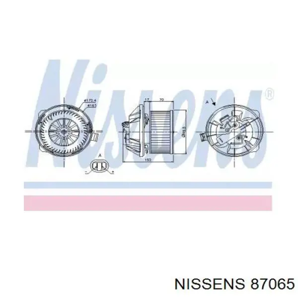 87065 Nissens двигун вентилятора пічки (обігрівача салону)