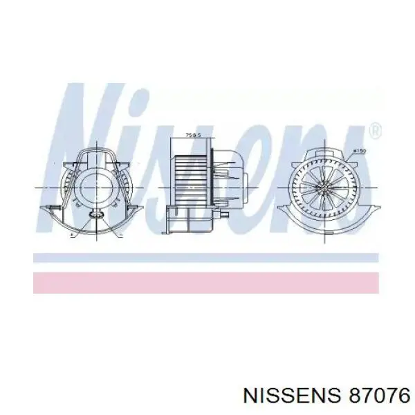 87076 Nissens двигун вентилятора пічки (обігрівача салону)