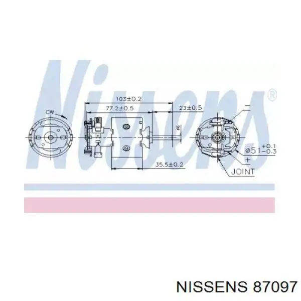 87097 Nissens двигун вентилятора пічки (обігрівача салону)