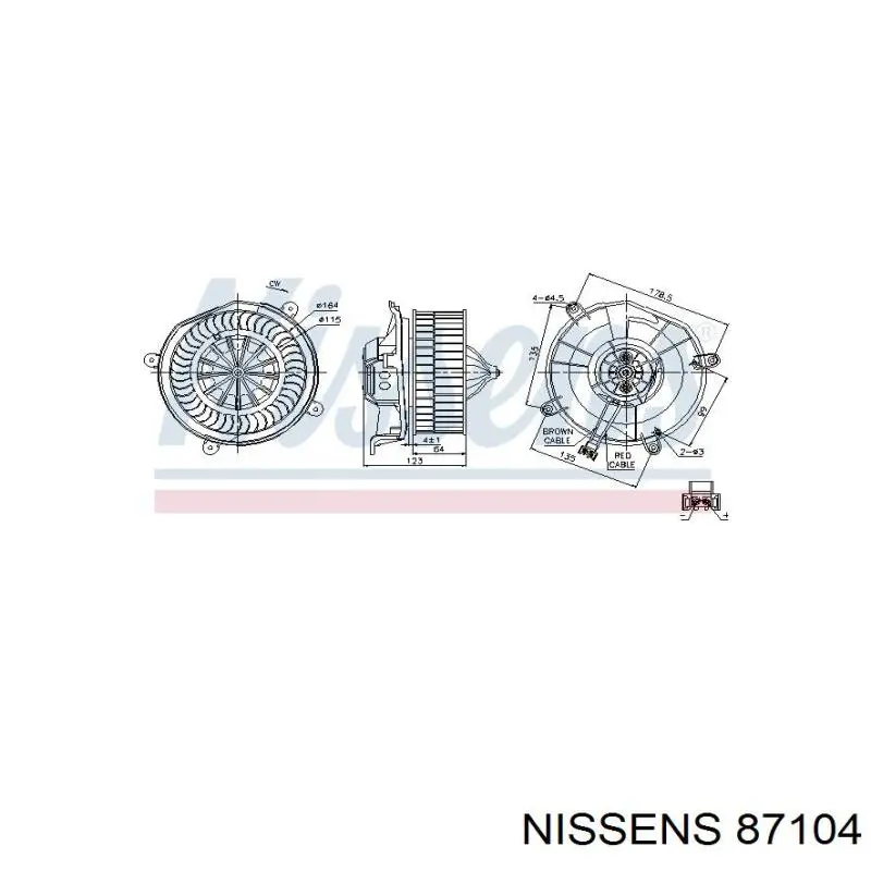 87104 Nissens Електромотор пічки