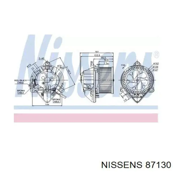 87130 Nissens двигун вентилятора пічки (обігрівача салону)