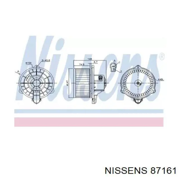 87161 Nissens двигун вентилятора пічки (обігрівача салону)