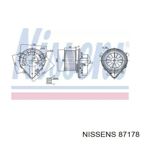87178 Nissens двигун вентилятора пічки (обігрівача салону)