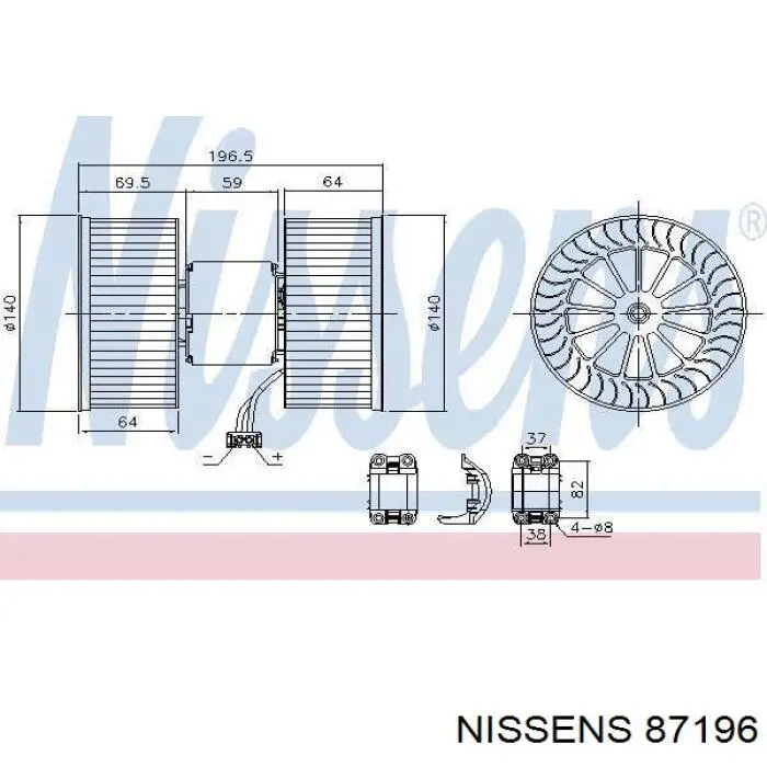 87196 Nissens двигун вентилятора пічки (обігрівача салону)