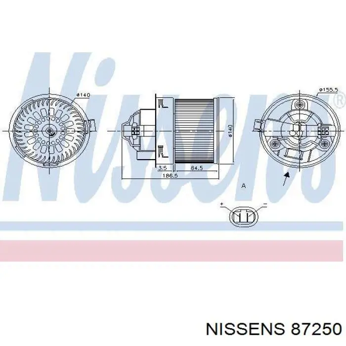 87250 Nissens Електромотор пічки