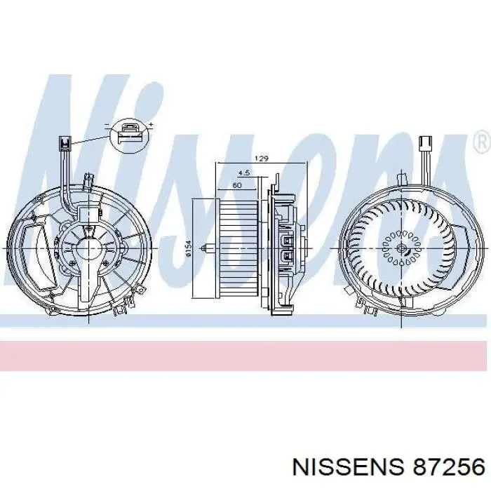 87256 Nissens двигун вентилятора пічки (обігрівача салону)