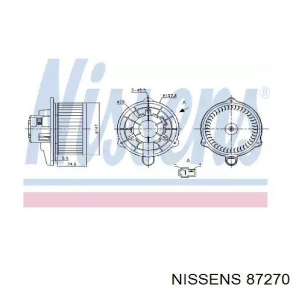 87270 Nissens двигун вентилятора пічки (обігрівача салону)