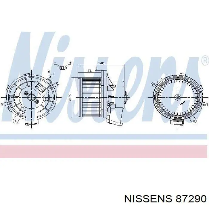87290 Nissens двигун вентилятора пічки (обігрівача салону)