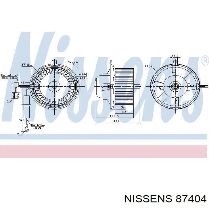 87404 Nissens Електромотор пічки