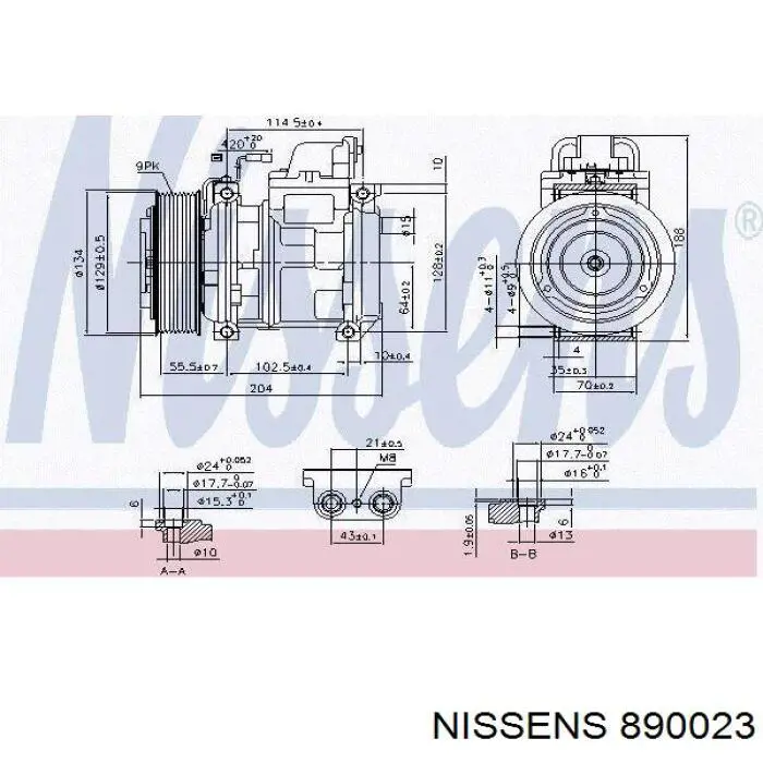890023 Nissens компресор кондиціонера