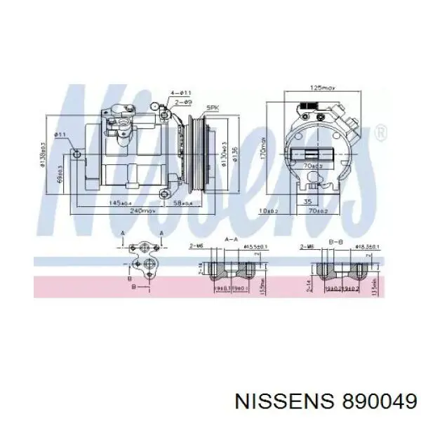 890049 Nissens компресор кондиціонера