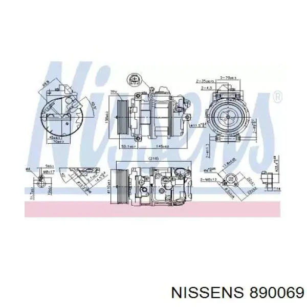 890069 Nissens компресор кондиціонера