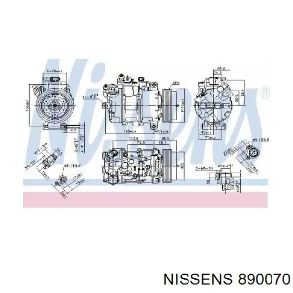 890070 Nissens компресор кондиціонера