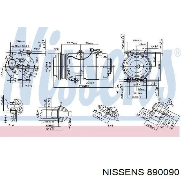 Компресор кондиціонера 890090 Nissens