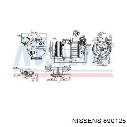 Компресор системи кондиціювання Nissens 890125 ціна, від 363.74 USD